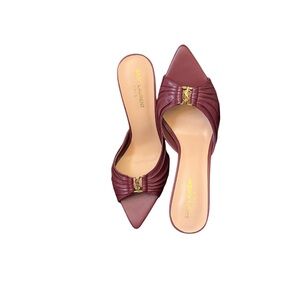 Leather Peep Toe 90mm